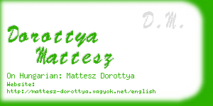 dorottya mattesz business card